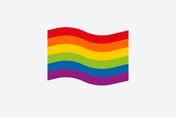 flagga med pridefärger